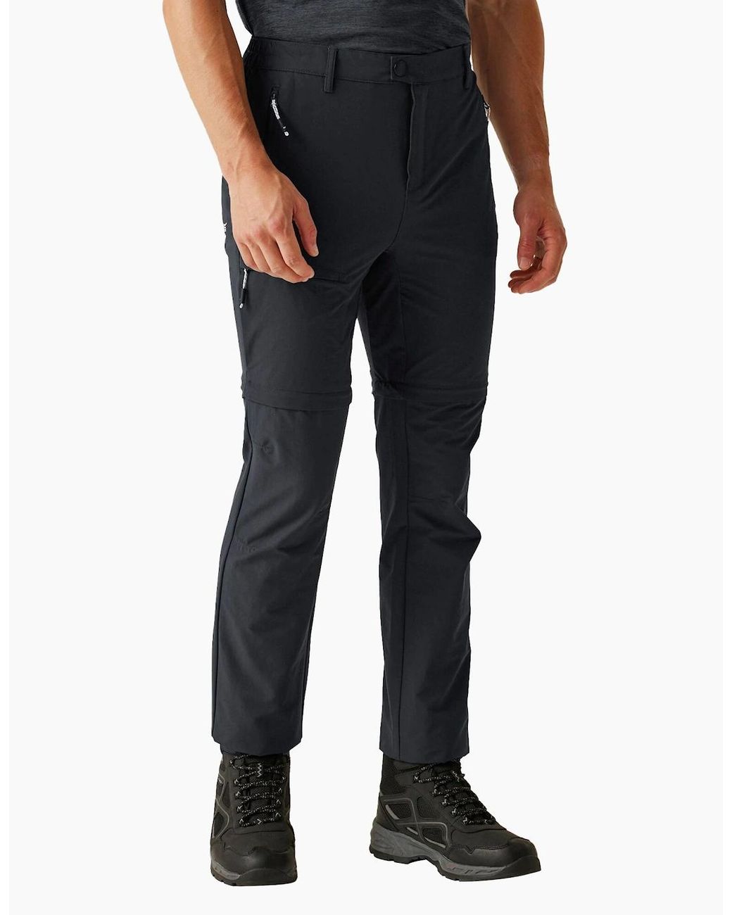 Regatta Black Highton Ii Zip-Off Hiking Trousers for men