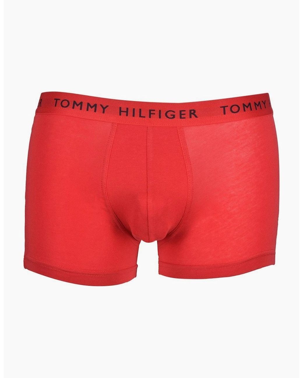 Tommy Hilfiger Red 3-Pack Premium Essential Logo Boxer Trunks for men