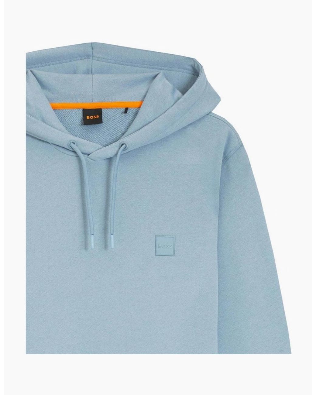 Boss Blue Hooded Wetalk Sweatshirt for men