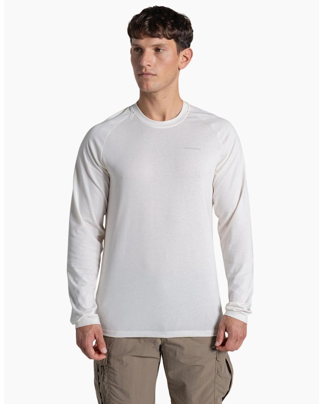 Craghoppers White Nour Nosilife Long-Sleeved T-Shirt for men