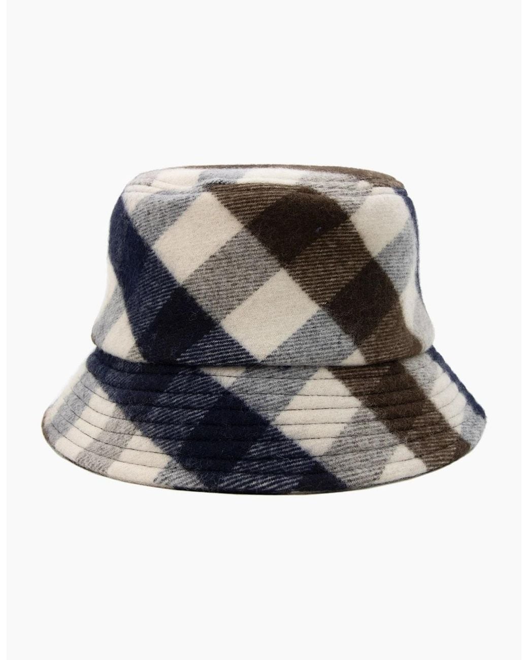 Aquascutum Multicolor Water Repellent Club Check Bucket Hat 30 for men