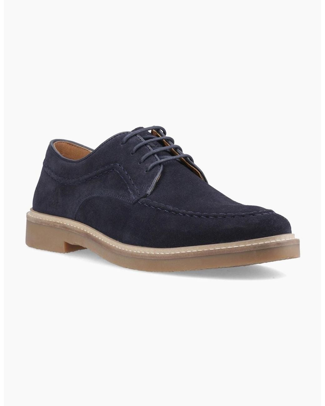 Hush Puppies Blue Genny Leather Lace-Up Shoes for men