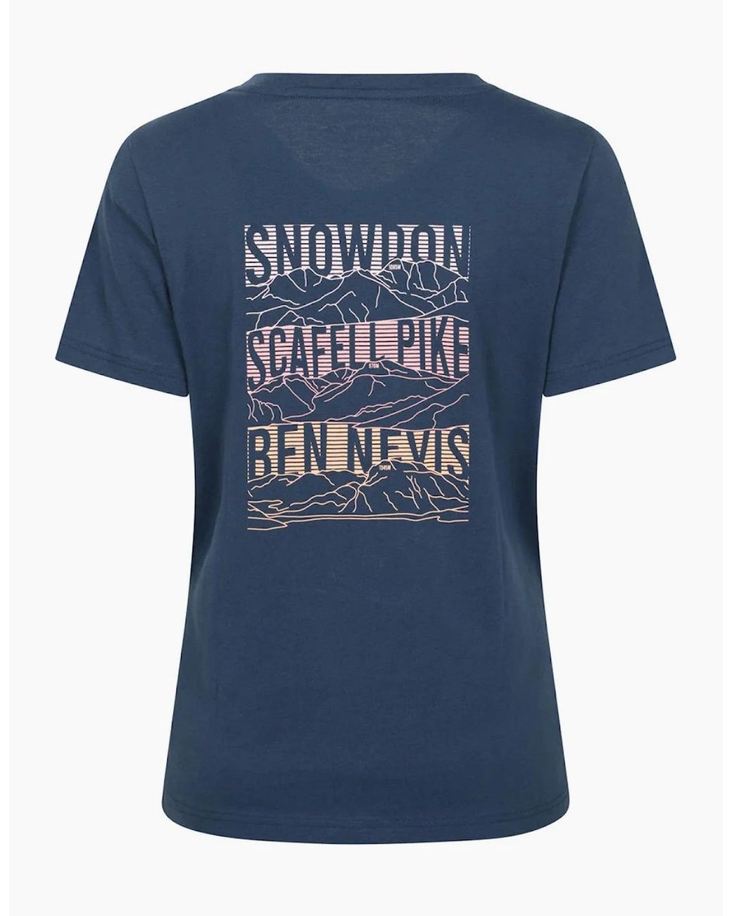 Mountain Warehouse Blue Ladies Three Peaks Graphic Back Print T-Shirt