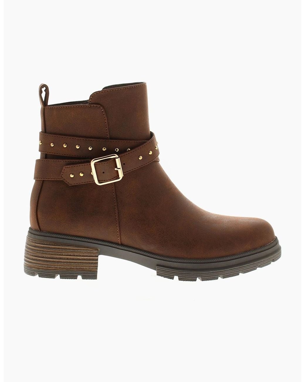 Apache Brown Millie Pu Boots Uk Size