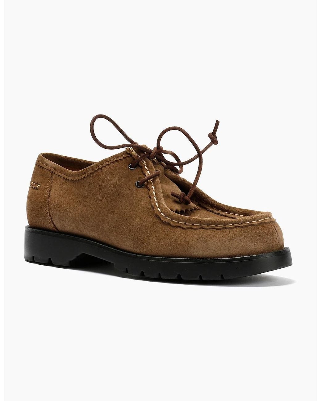 Kleman Brown Padror Mx V Suede Taupe Lace-Up Shoes for men