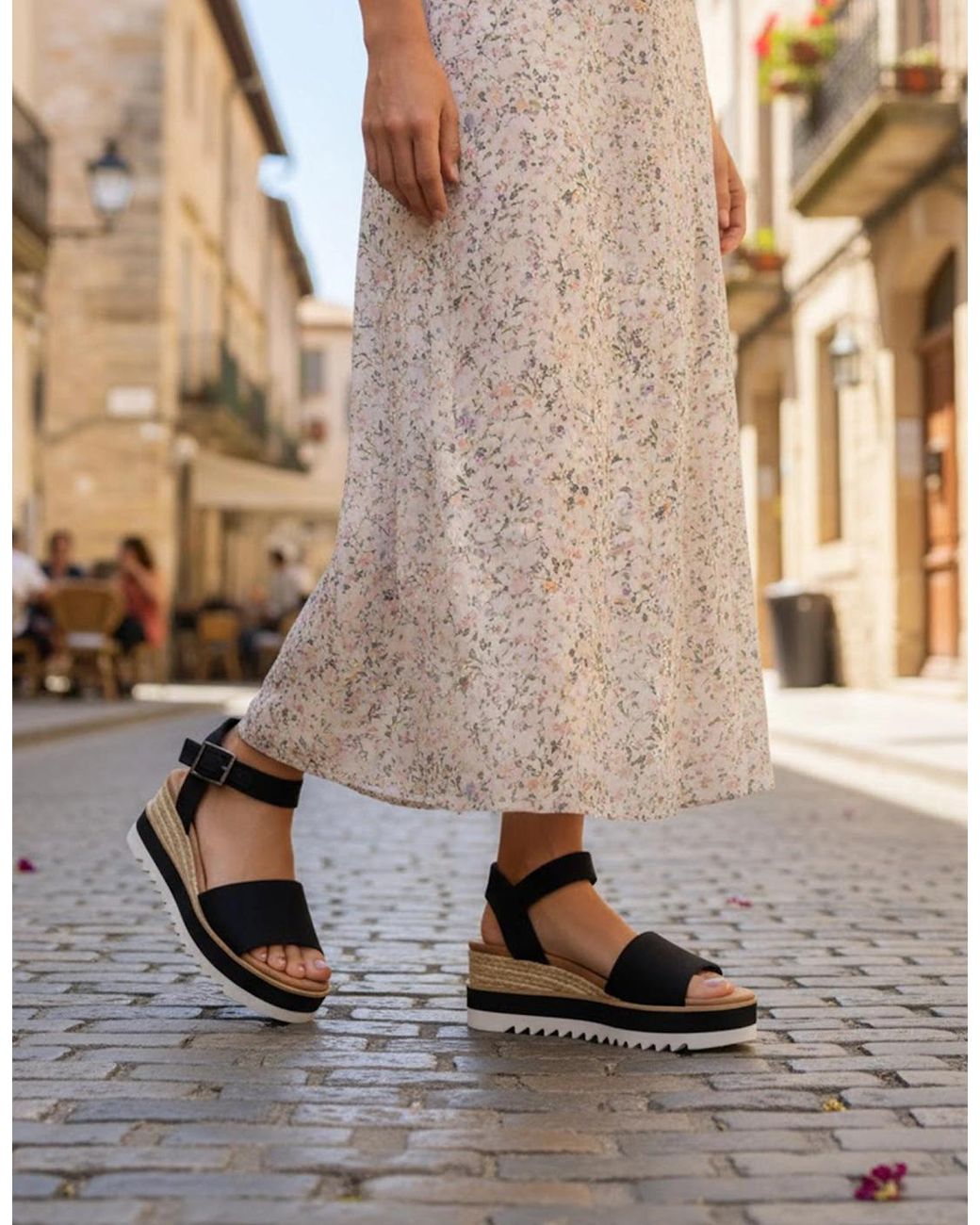 TOMS Black Diana Sandals