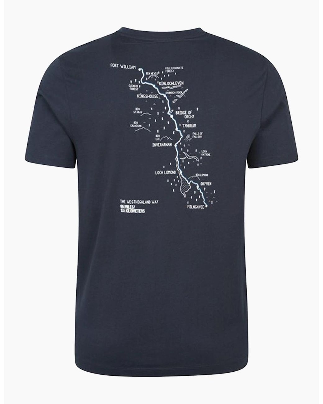 Mountain Warehouse Blue West Highlands Short-Sleeved T-Shirt for men