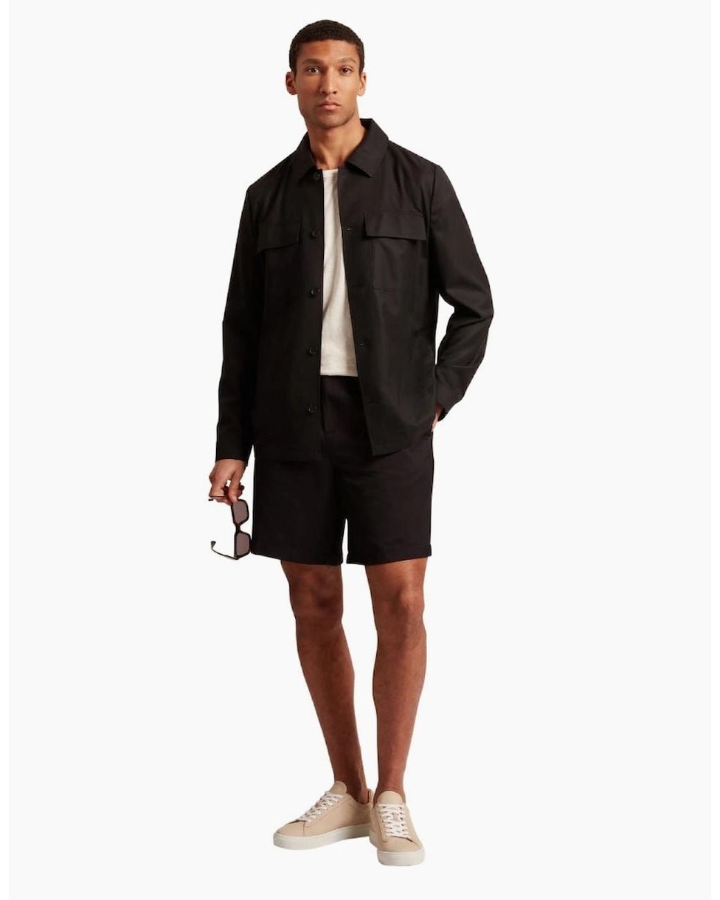 Ted Baker Black Selwynj Lightweight Wool Blend Jacket for men