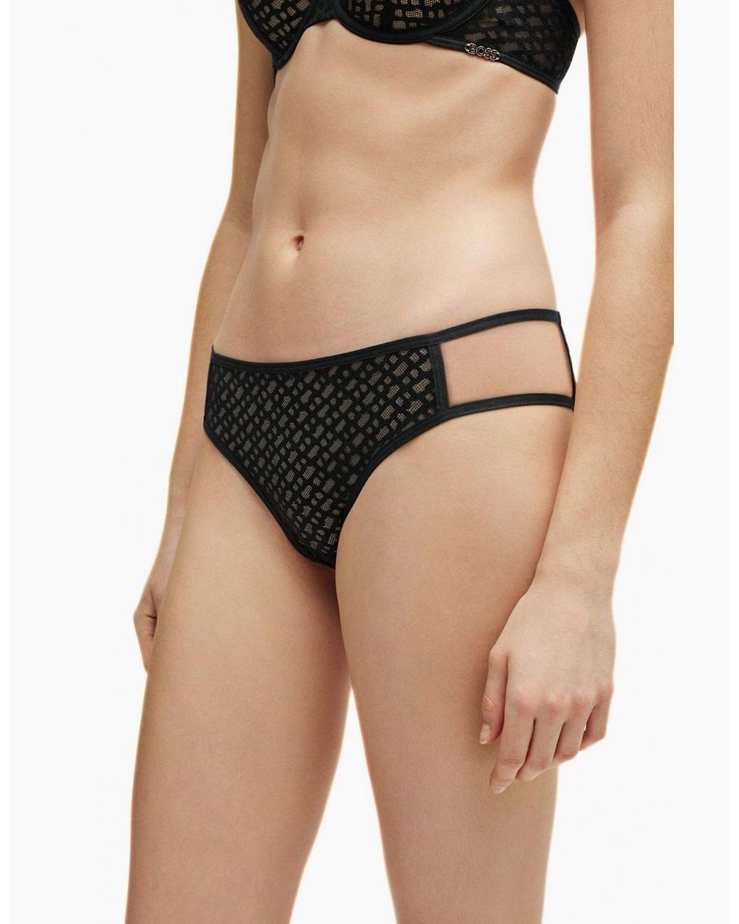 Boss Black B-Luxe Lace Brief, W/ Metal Logo