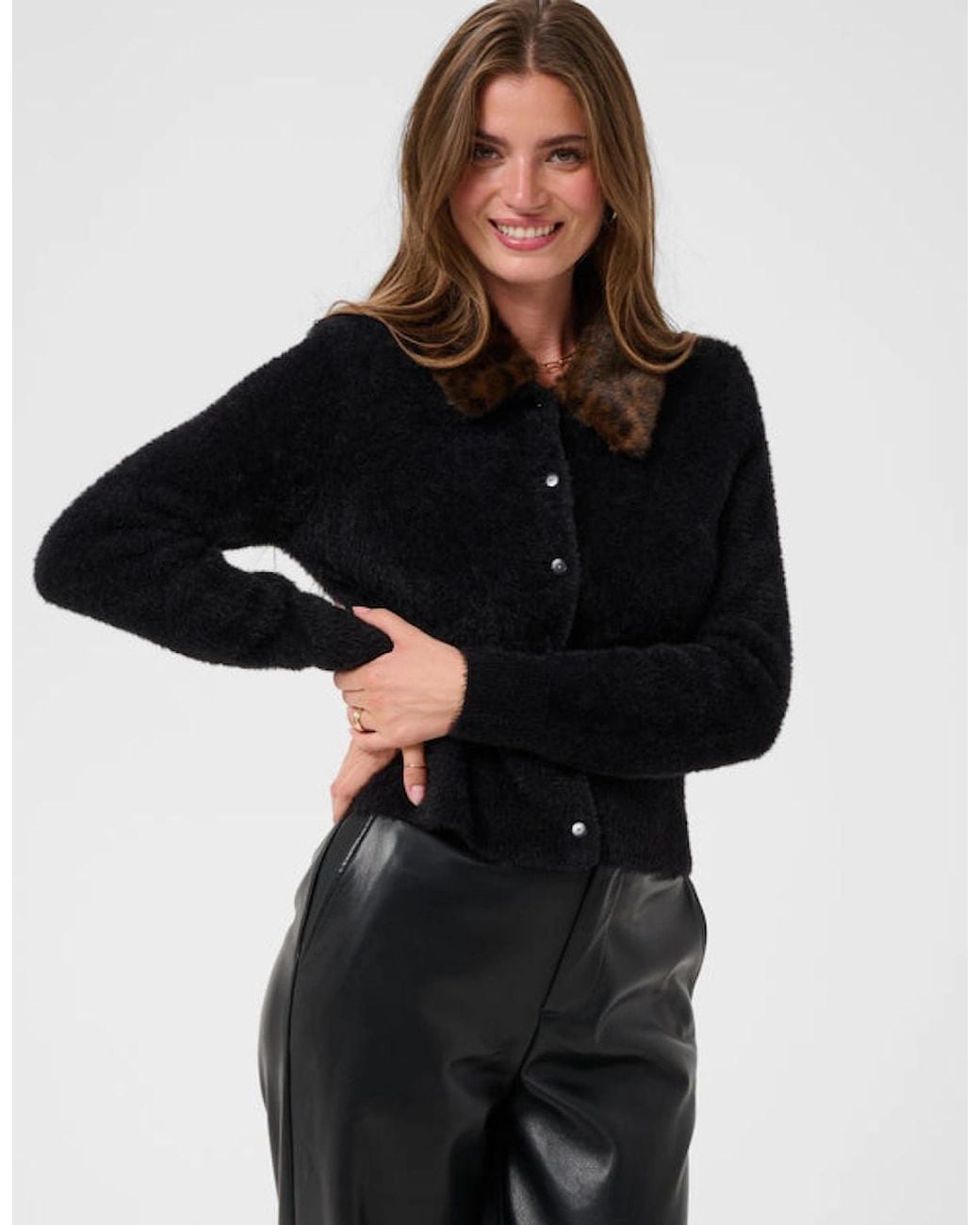 Cream Black Inaya Cardigan