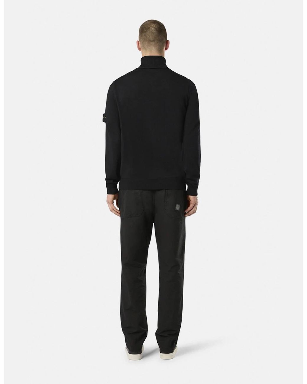 Stone Island Black T Neck 5100025 Sweater for men