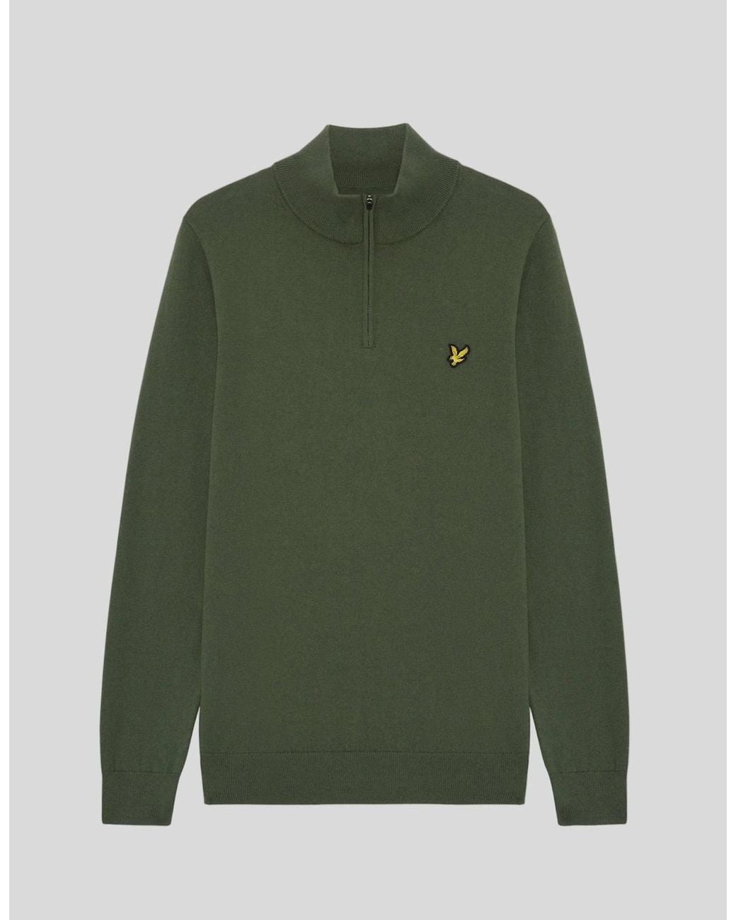 Lyle & Scott Green Performance 1/4 Zip Jumper for men