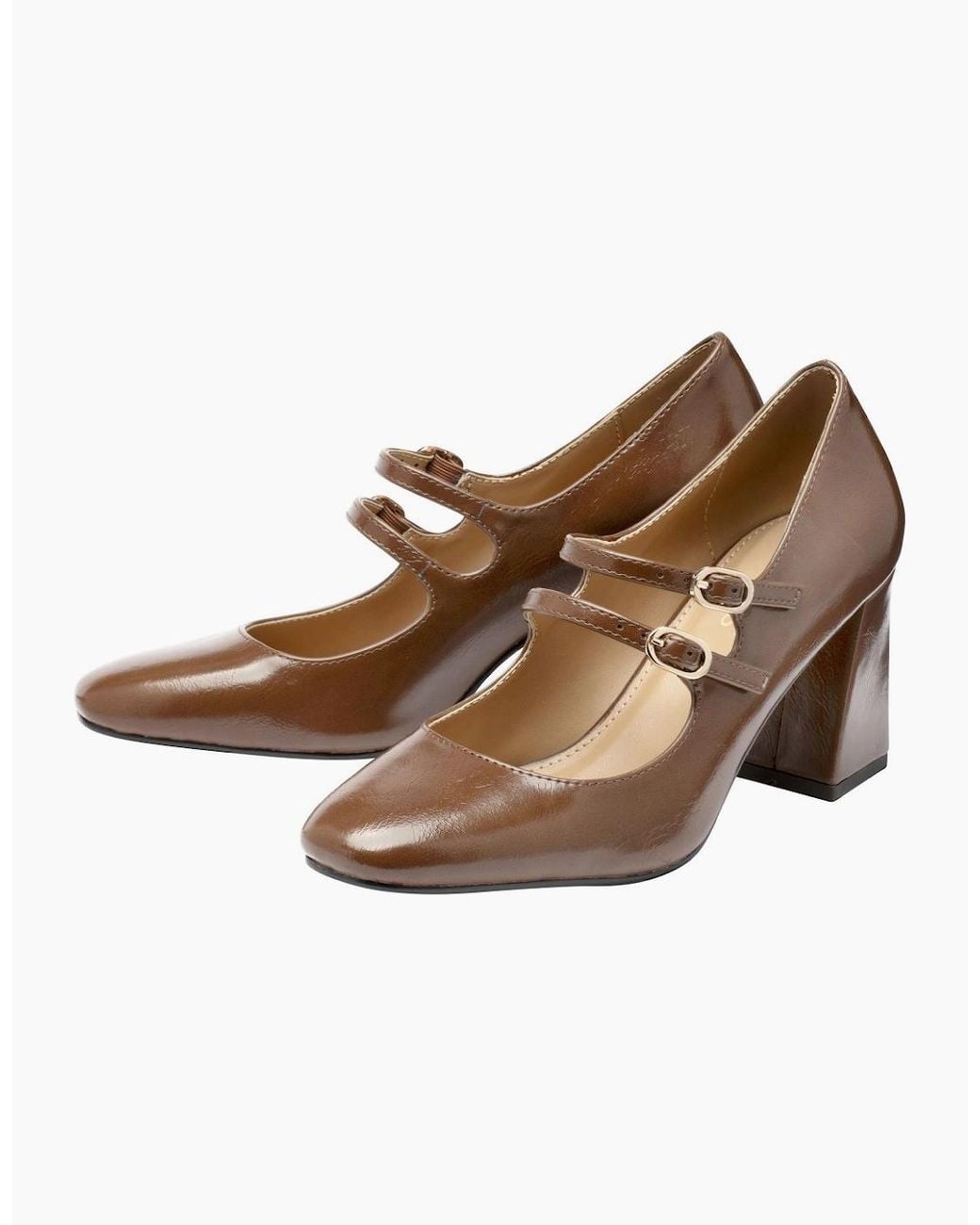 Lotus Brown Aoife Mary Jane Court Shoes
