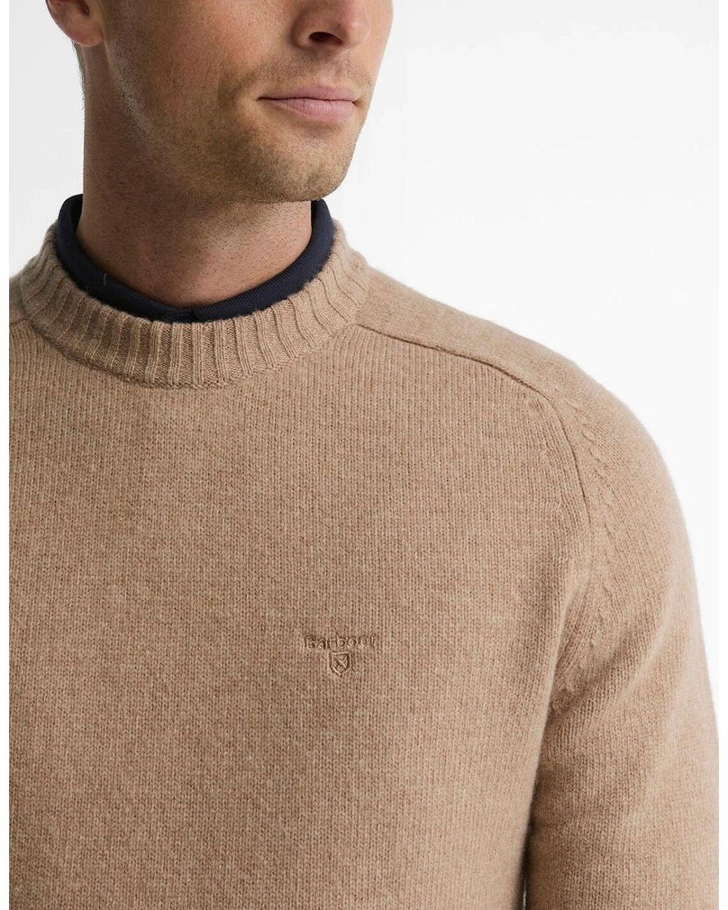 Barbour Natural Newtown Crew Neck Jumper for men