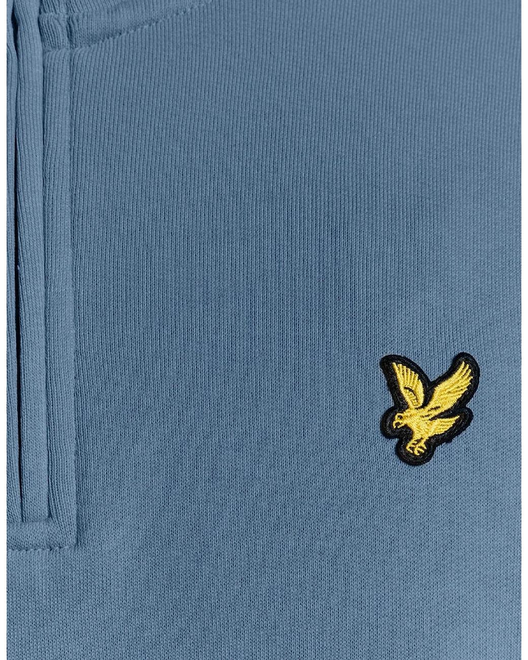 Lyle & Scott Blue Everyday 1/4 Zip Cotton Sweatshirt for men