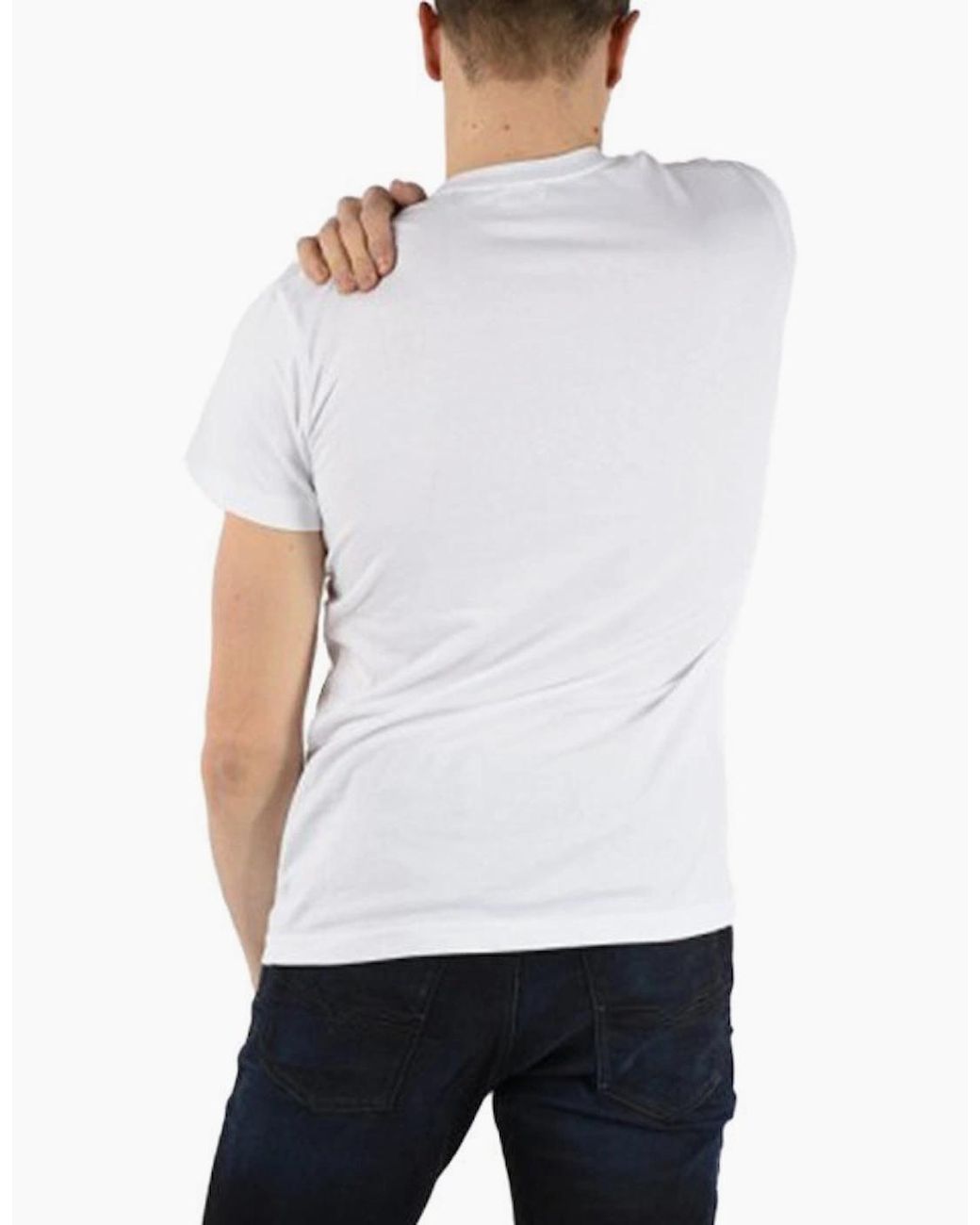 DIESEL White T Shirts T Logys Hemd Crew Neck Short Sleeve Casual Summer Tee for men