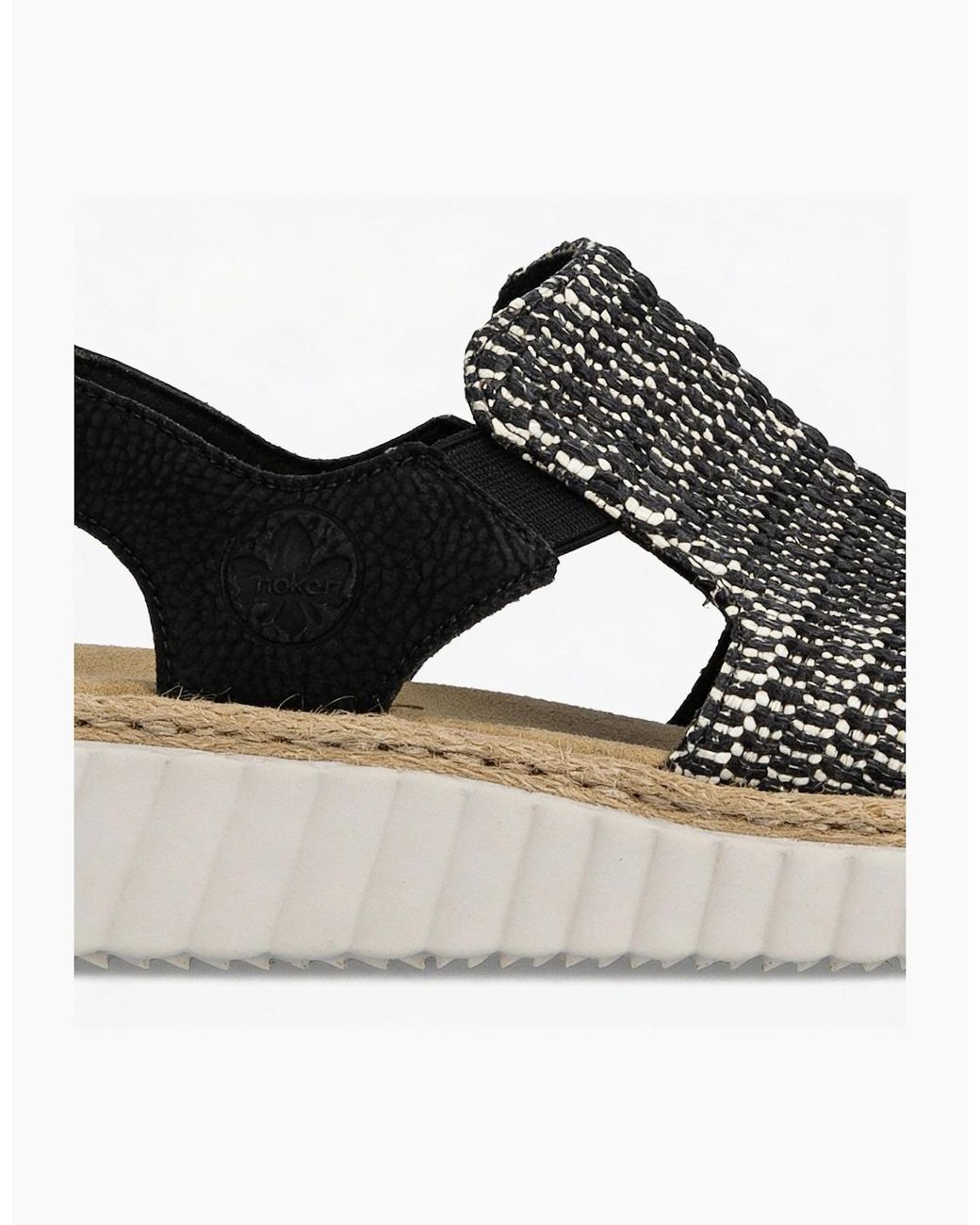 Rieker Black 69276 Wedge Sandals