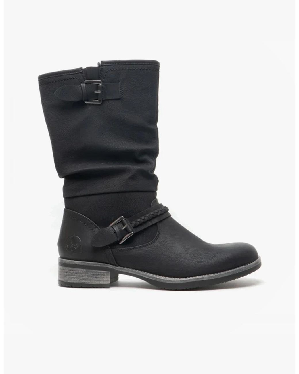 Rieker Black 98860-00 Calf Length Boots