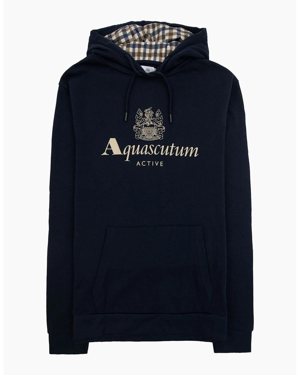 Aquascutum Blue Active Big Logo Hoodie for men