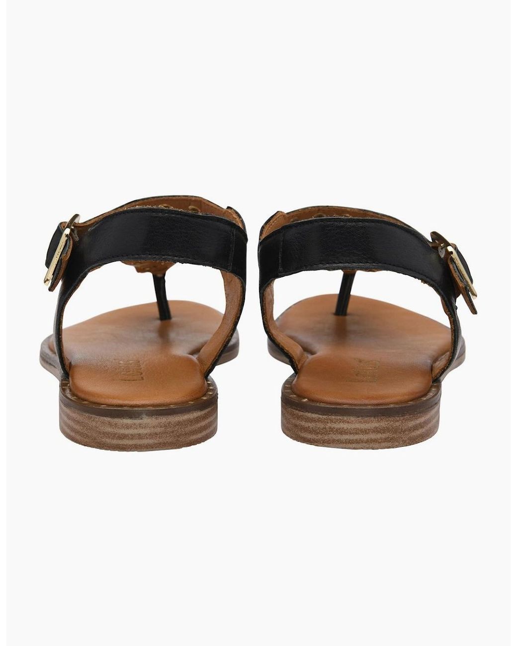 Lotus Black Juanita Toe Post Sandals