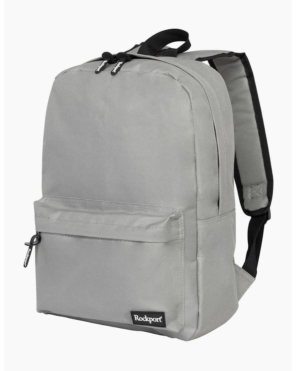 Rockport Gray Solid Patterned Med Backpack With Logo for men