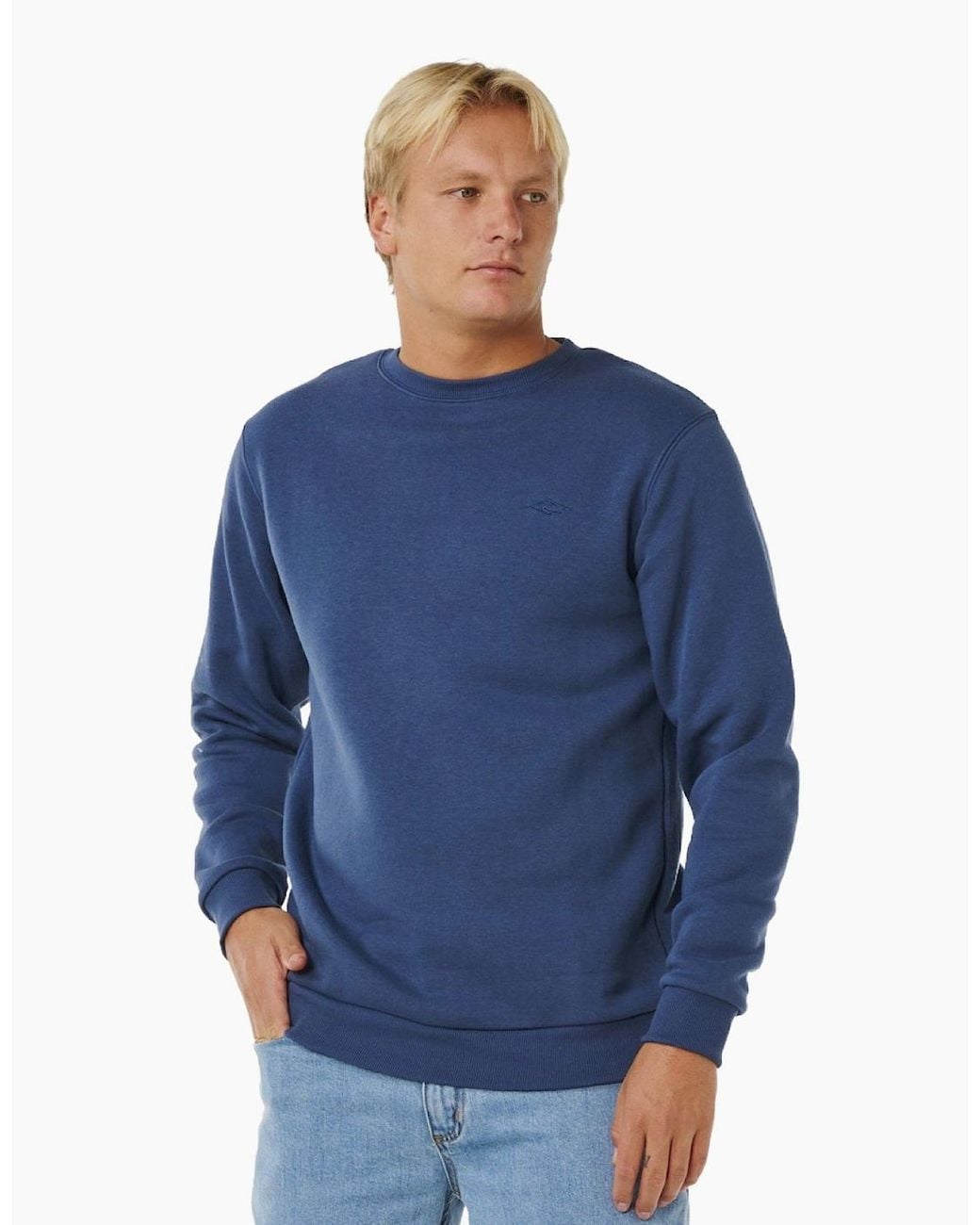 Rip Curl Blue Rip Curl Classic Surf Crew Sweatshirt for men