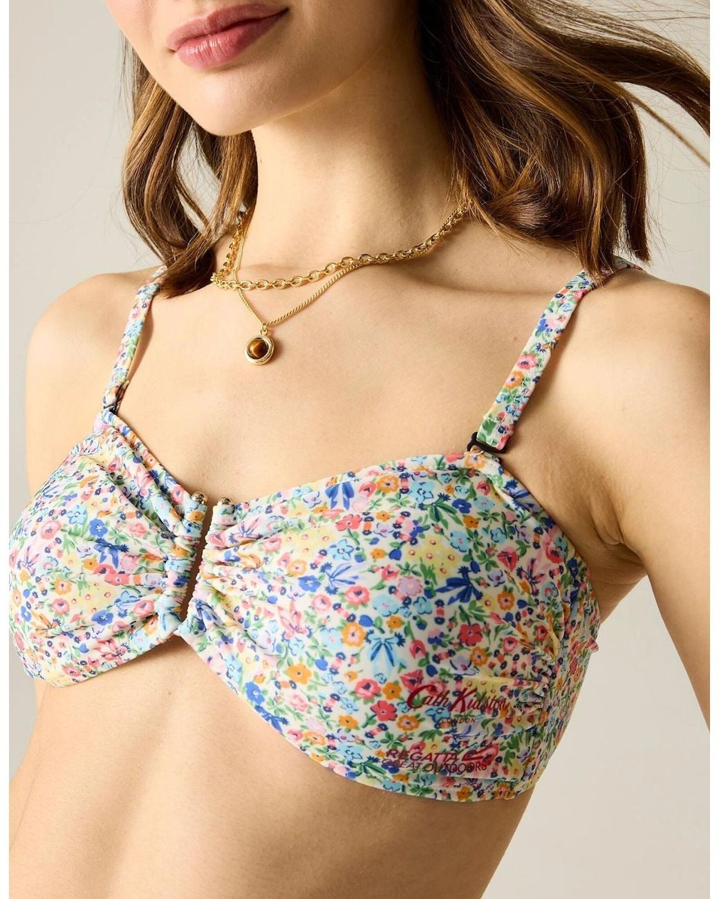 Regatta Blue Ladies Cath Kidston Harmony Ditsy Bikini Top