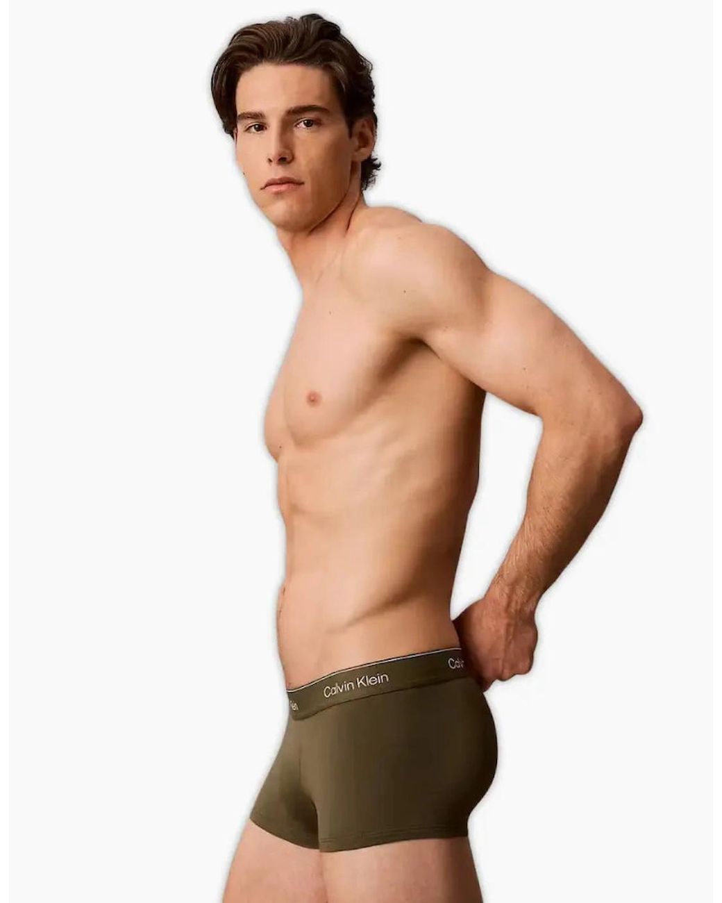 Calvin Klein Black 3-Pack Icon Cotton Stretch Stripe Low-Rise Boxer Trunks for men