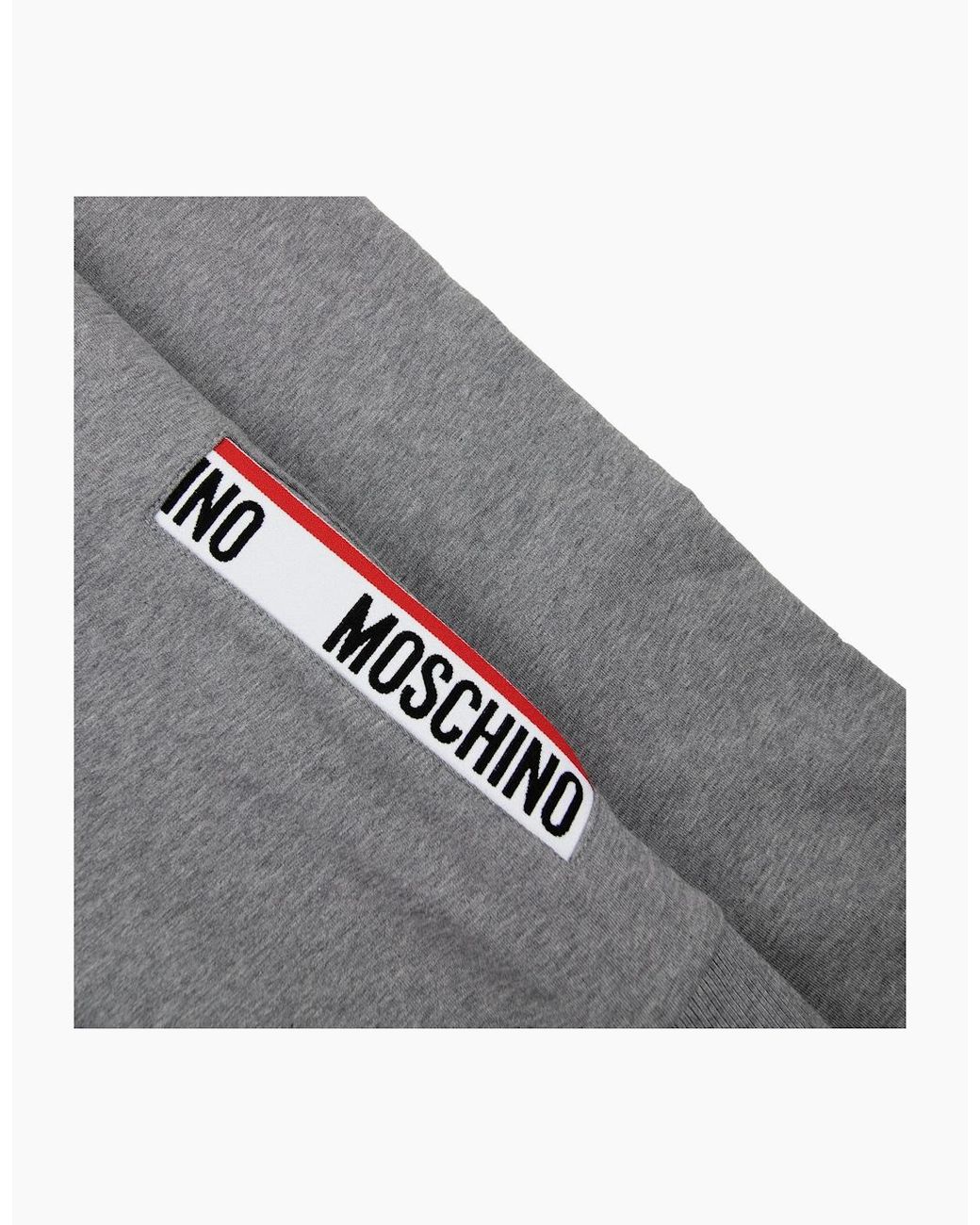 Moschino Gray Underwear Pocket Tape Logo Hoody Dark for men