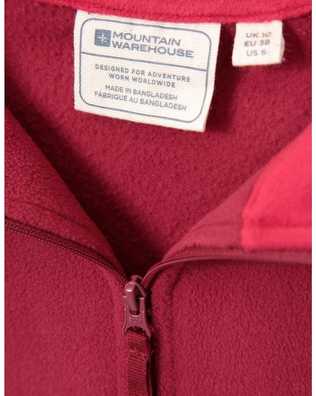 Mountain Warehouse Red Ladies Montana Half Zip Fleece Top
