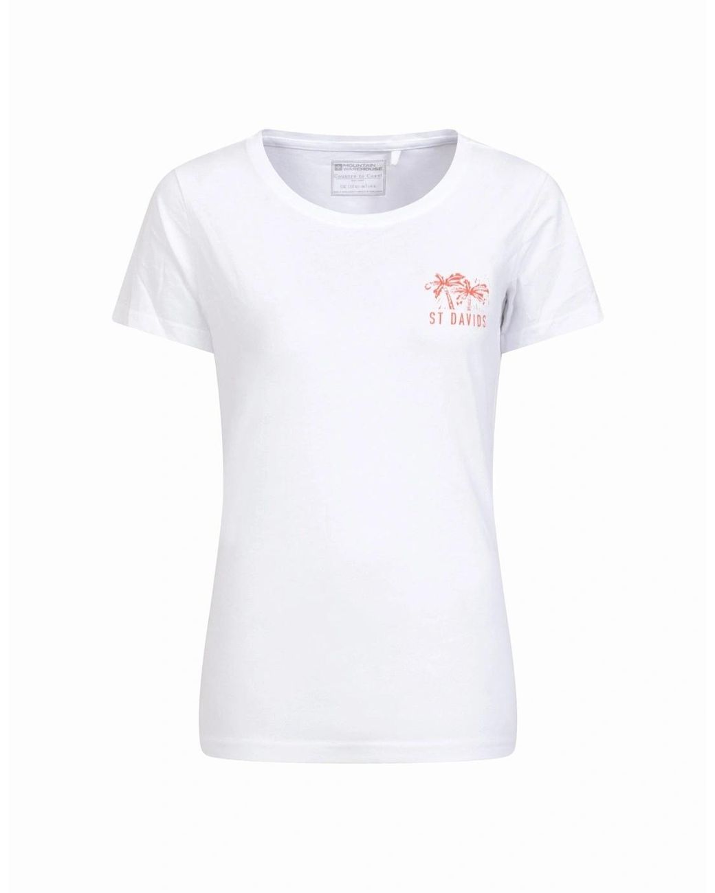 Mountain Warehouse White Ladies St Davids Printed Organic T-Shirt