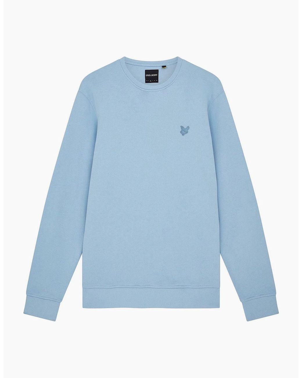 Lyle & Scott Blue Lyle & Scott Ml2255Ton Tonal Eagle Crew Neck Knitted Jumper Sweatshirt Top for men