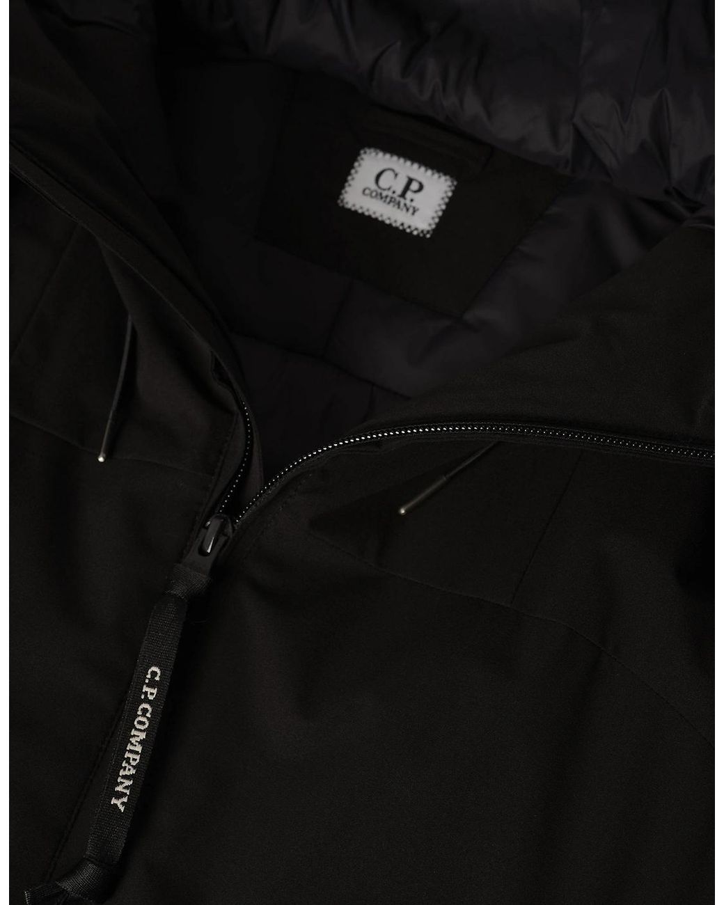 C P Company Black Pro-Tek Primaloft Hooded Jacket for men