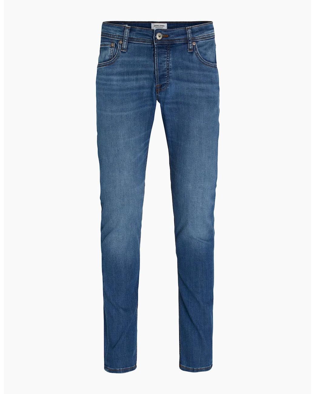 Jack & Jones Blue Jjiglenn Slim Fit Jean Mid for men