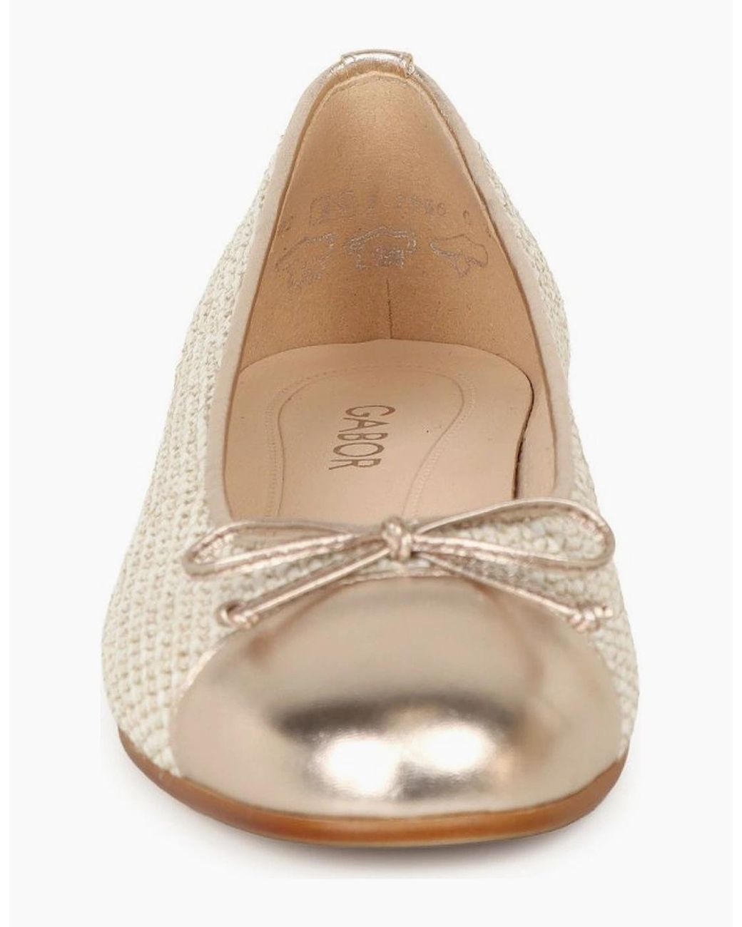 Gabor White Dulford Ballet Pumps