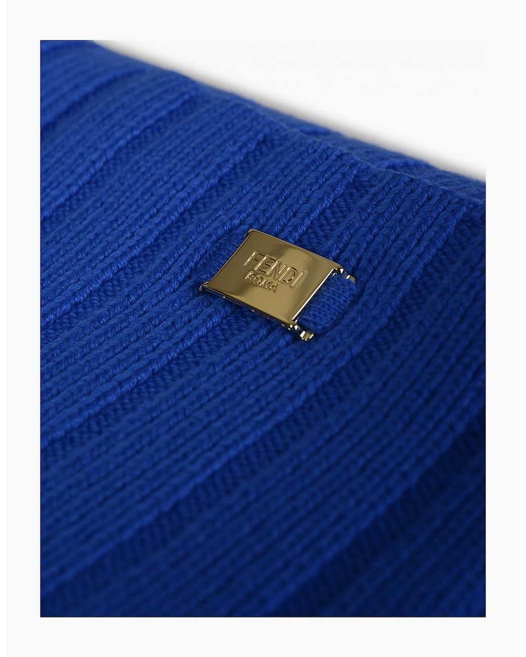 Fendi Blue Woven Scarf for men
