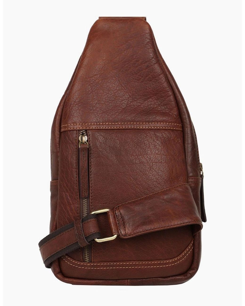 Lakeland Leather Brown Keswick Sling Bag
