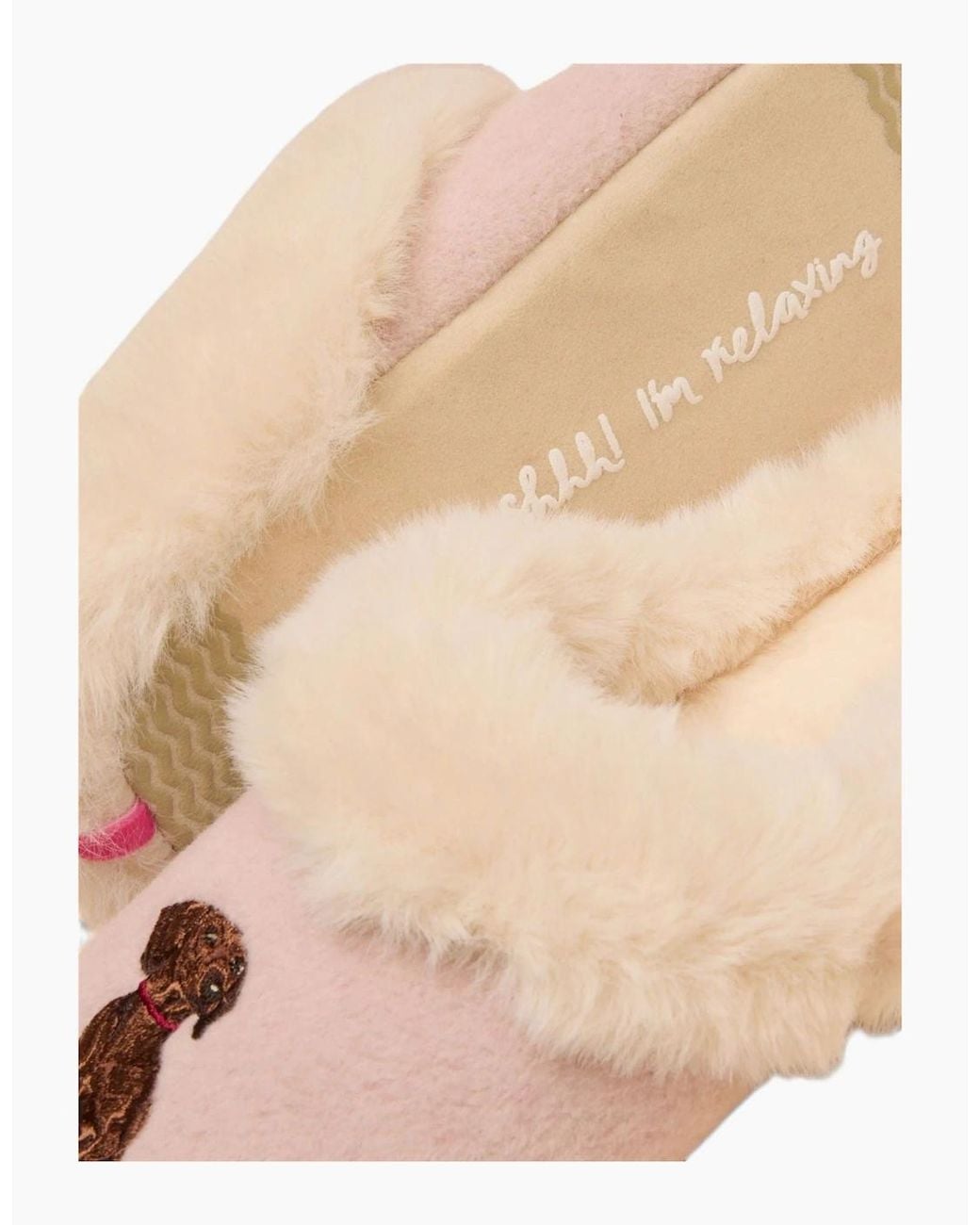 Joules Pink Slippet Luxe Dog Slippers