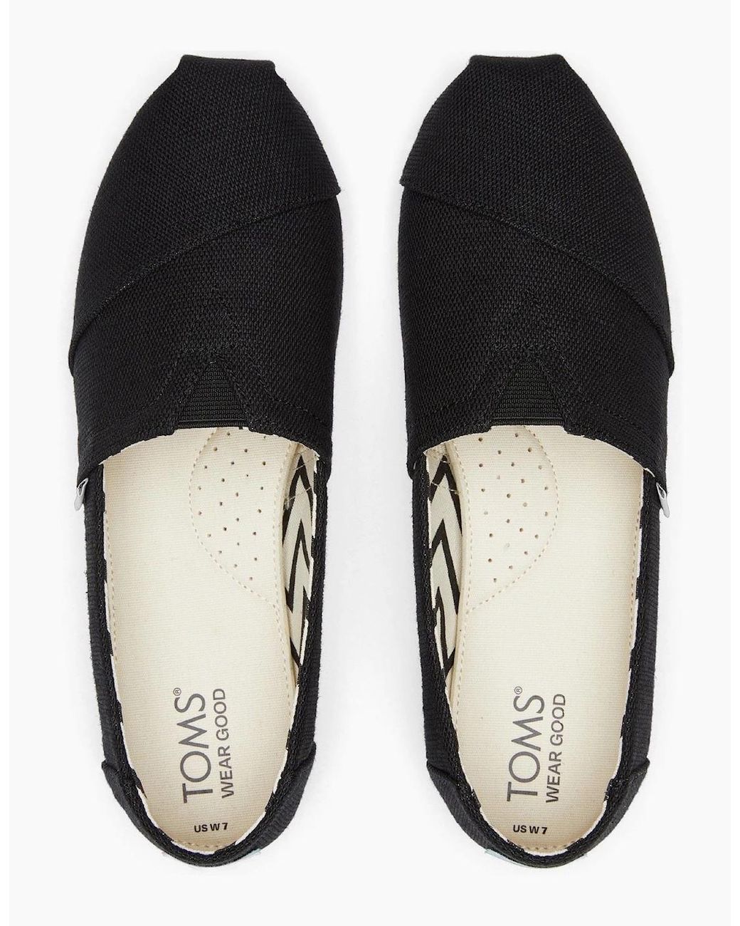 TOMS Black Alpargata Classic Cotton Espadrilles