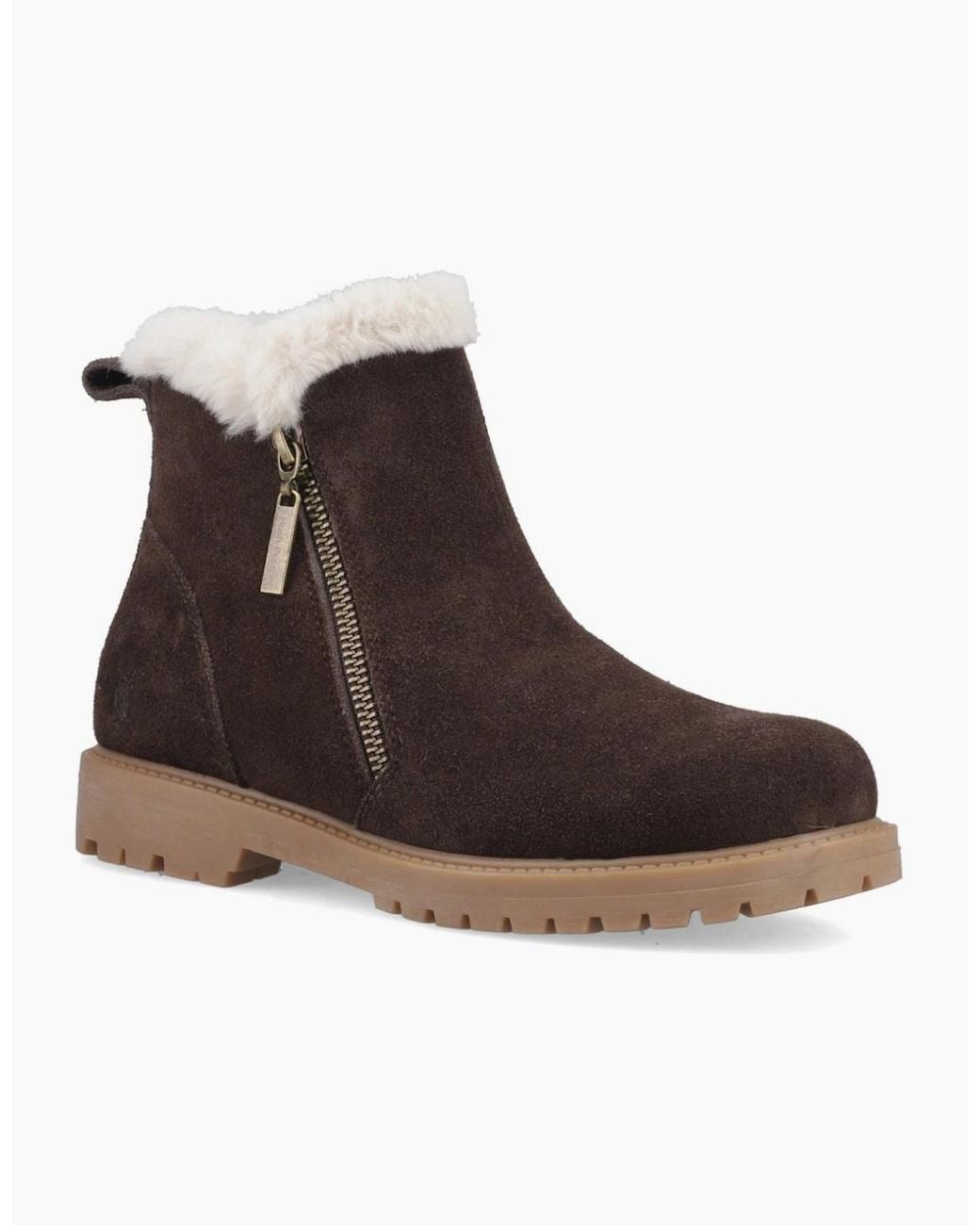 Hush Puppies Brown Hollis Ankle Boots