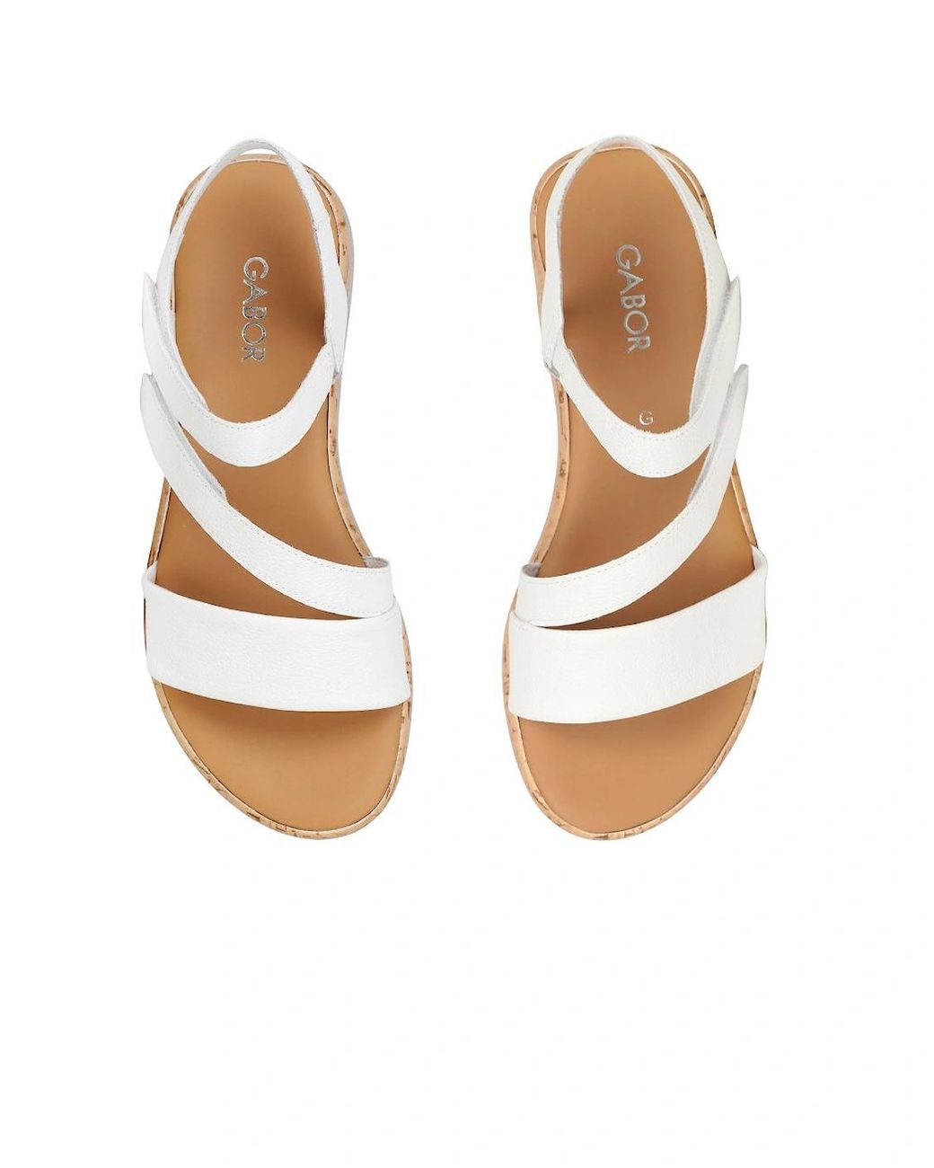 Gabor White Oporto Sandals