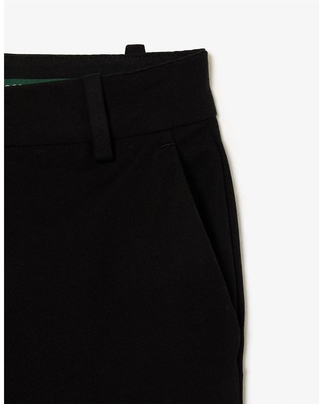Lacoste Black Fit Stretch Cotton Chinos
