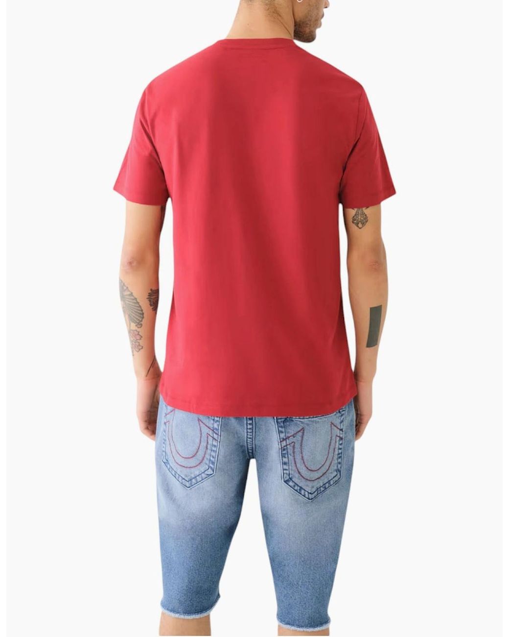 True Religion Red 108426 Henley T Shirt for men