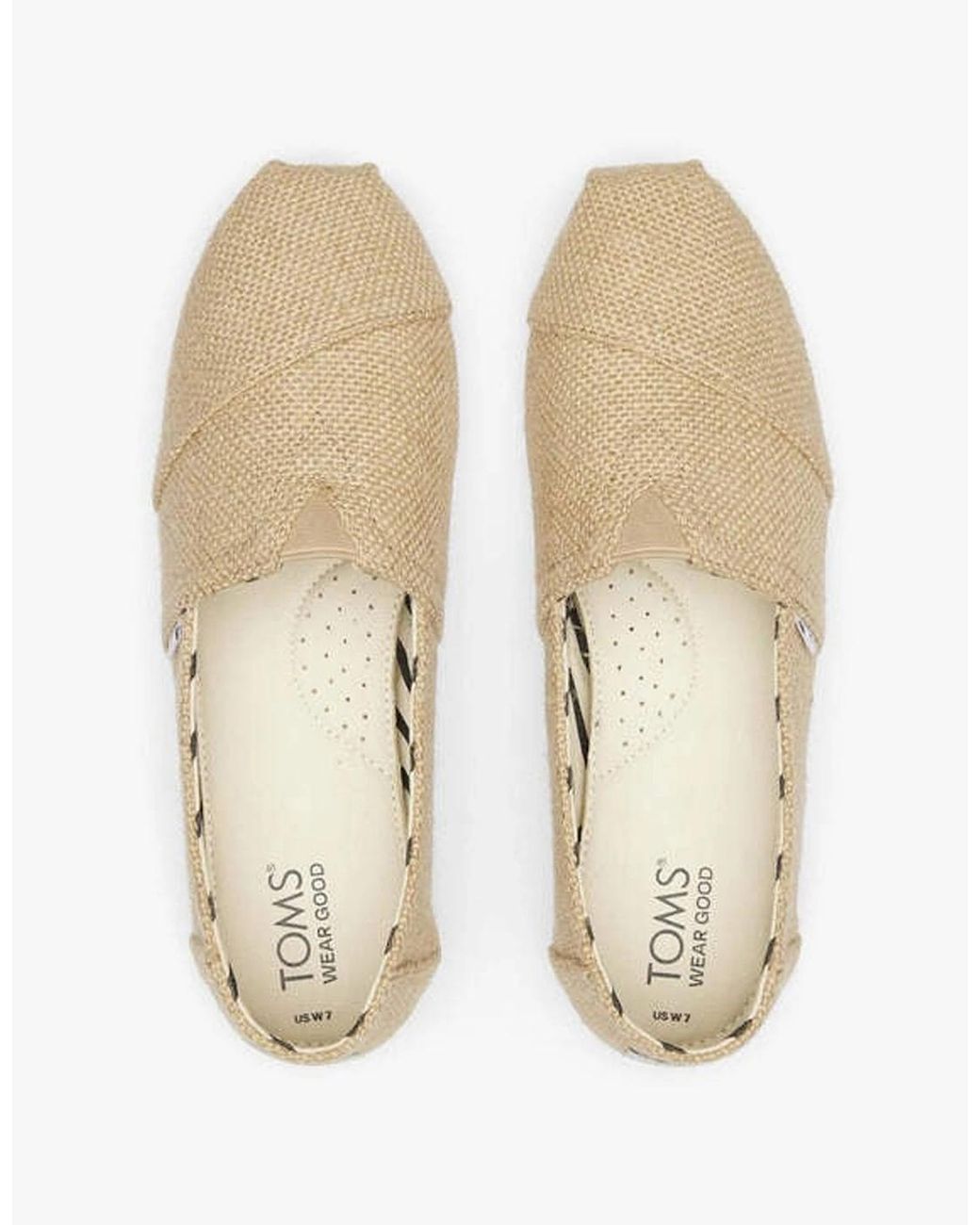 TOMS White Alpargata Canvas Espadrille Natural