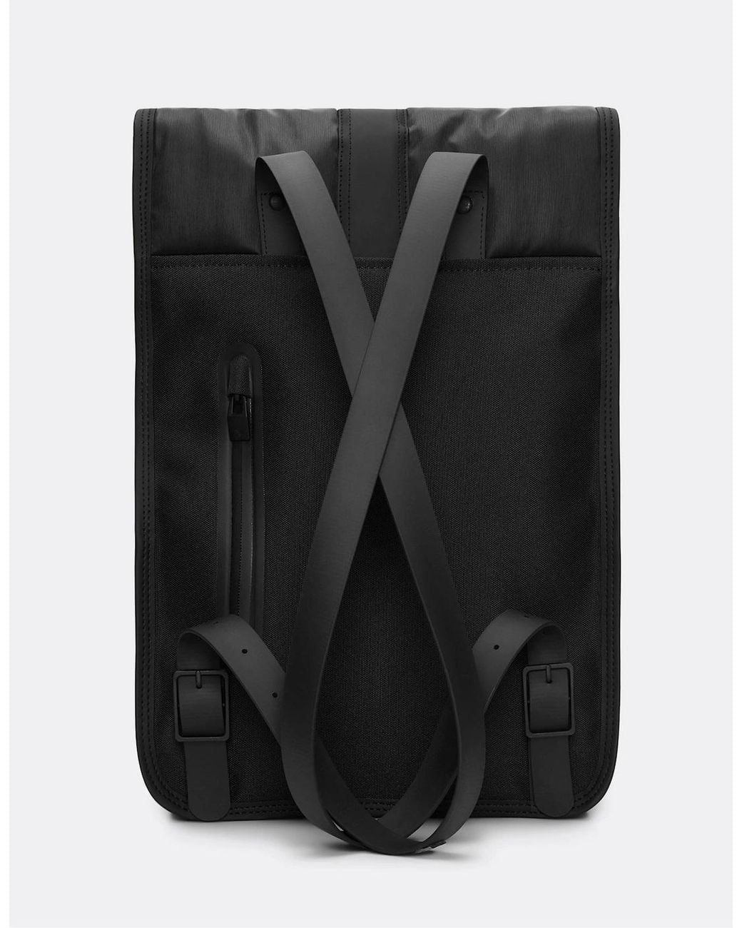 Rains Black Puffed Backpack Mini