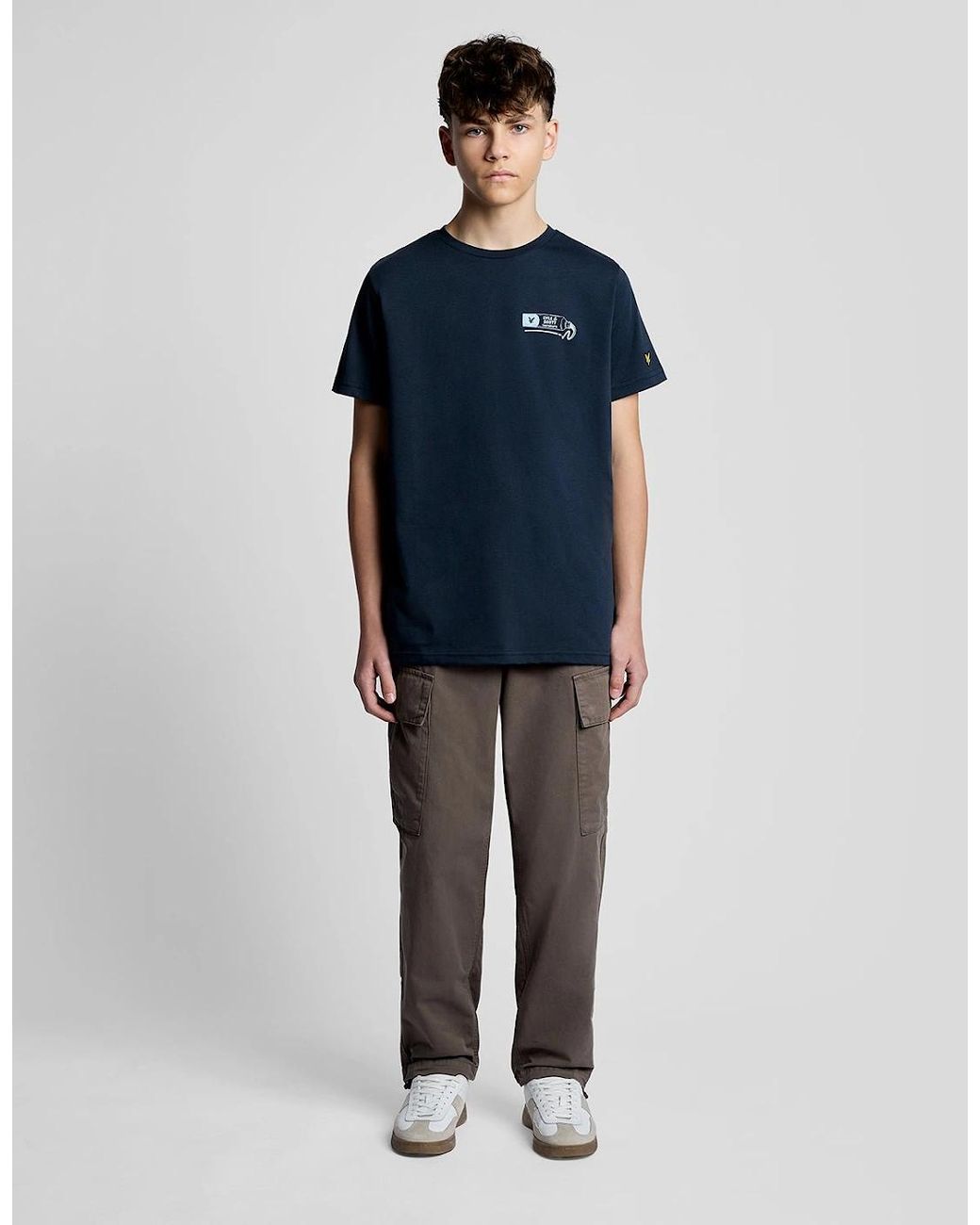 Lyle & Scott Blue Back Print Graphic T-Shirt for men
