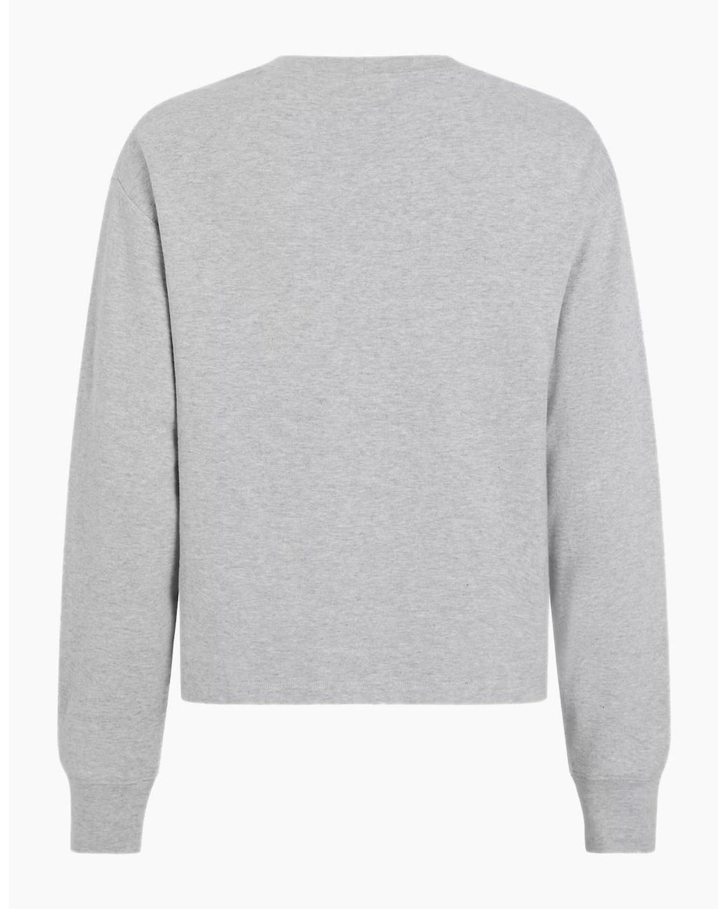 Calvin Klein Gray Modern Terry Sweatshirt, Heather