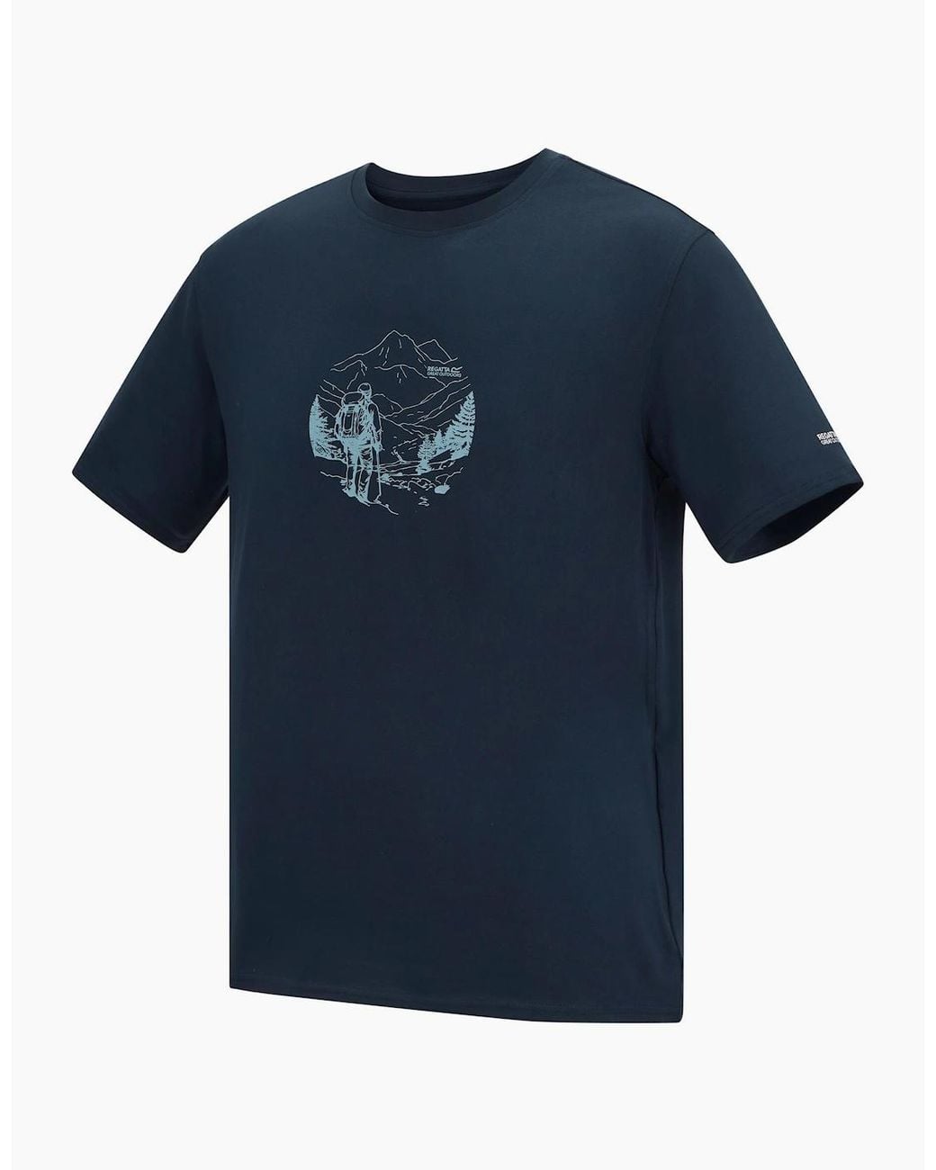 Regatta Blue Fingal Line Art Stretch T-Shirt for men