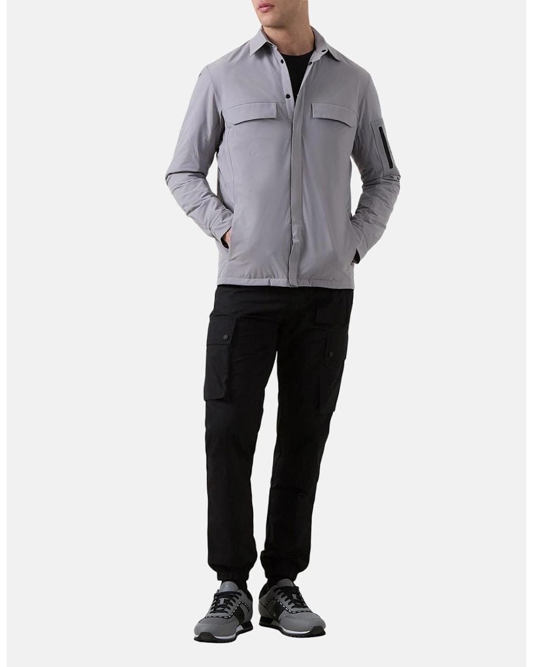 Boss Gray Boss Tour Overshirt Open