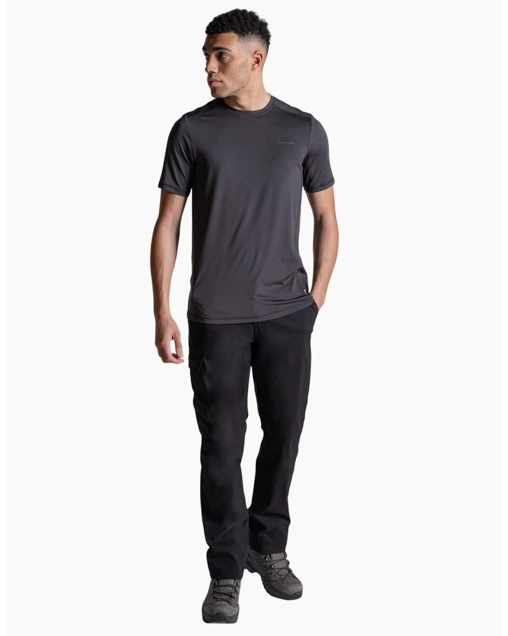 Craghoppers Black Charon Ii Reflective Logo T-Shirt for men